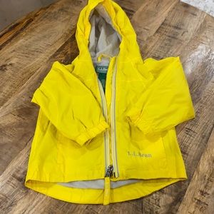 6 to 12 months yellow L.L. Bean rain jacket